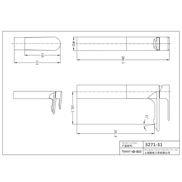 3271-31 vòi bằng đồng thau đòn bẩy đơn máy trộn lưu vực nước nóng/lạnh gắn trên boong, máy trộn lưu vực tàu