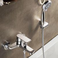 3192-10 vòi đồng thau đơn đòn bẩy nước nóng/lạnh bồn tắm gắn tường trộn