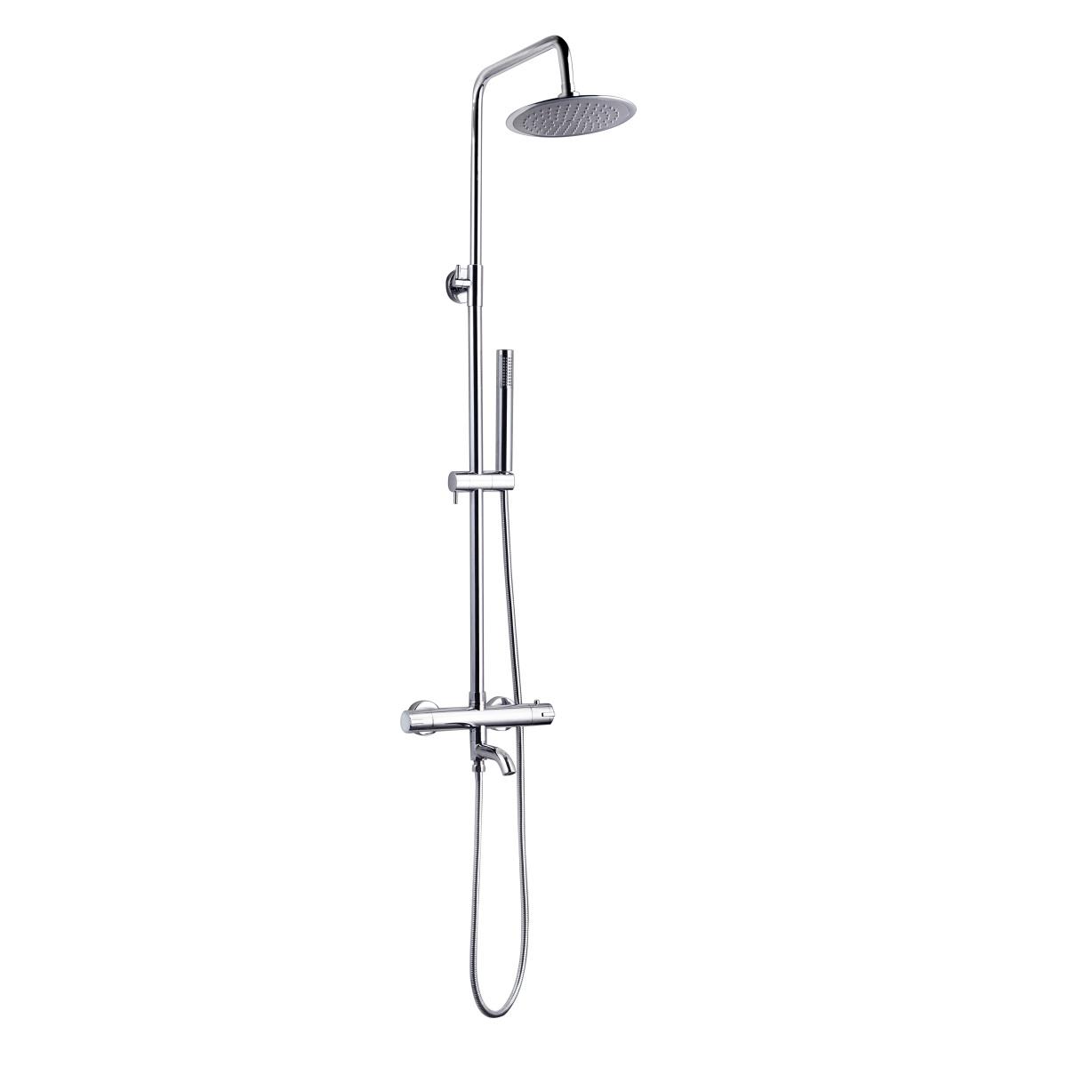 YS34222 Cột sen tắm có vòi, cột sen mưa chỉnh nhiệt, có thể điều chỉnh độ cao;