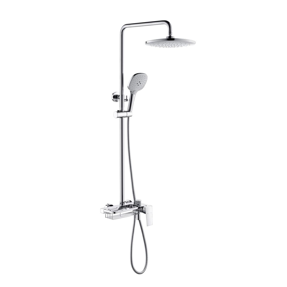 Cột sen tắm đa năng YS34249, cột tắm mưa có vòi, vòi và giỏ, có thể điều chỉnh độ cao;