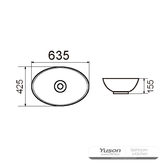 YS28416 Chậu gốm đặt trên quầy, chậu nghệ thuật, bồn rửa bằng gốm;