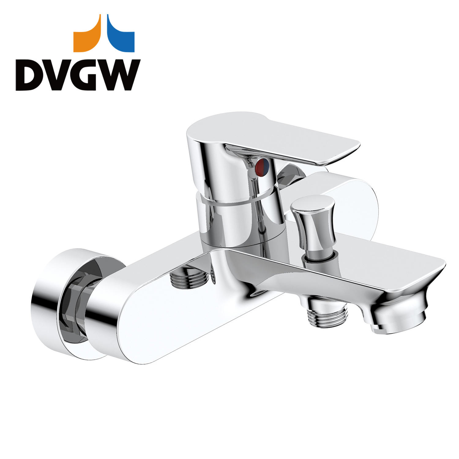 3187-10 DVGW được chứng nhận, vòi bằng đồng thau bồn tắm gắn tường nước nóng / lạnh