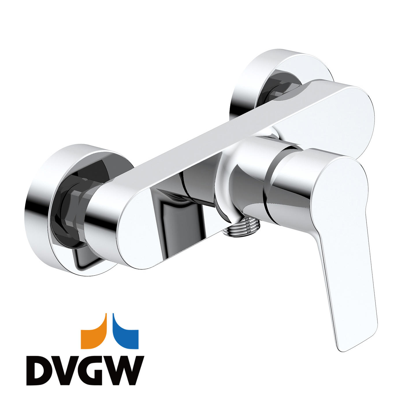 3187-20 DVGW được chứng nhận, vòi bằng đồng thau gắn vòi nước nóng / lạnh gắn tường trộn