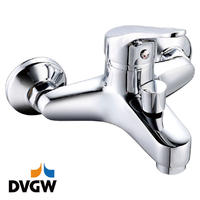 4135-10 DVGW được chứng nhận, vòi bằng đồng, máy trộn bồn tắm treo tường nước nóng/lạnh đơn cần gạt