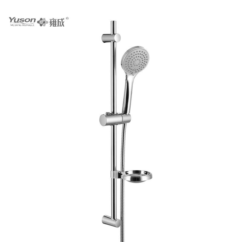 YS33279A ø19mm Bộ sen tắm Thanh trượt SS, Sen tay 3 chức năng bát sen inox 1,5m, kèm đĩa xà phòng