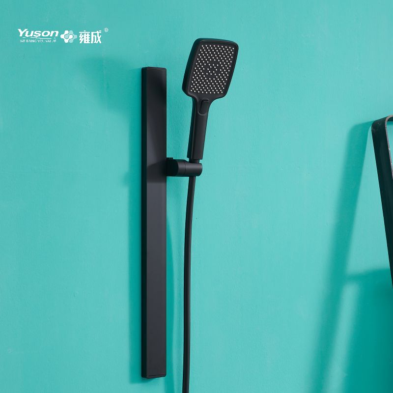 YS33132 Bộ sen tắm trượt bằng nhôm thiết kế Lớp, Đầu phun silicon 3 chức năng, Cấp sen PVC