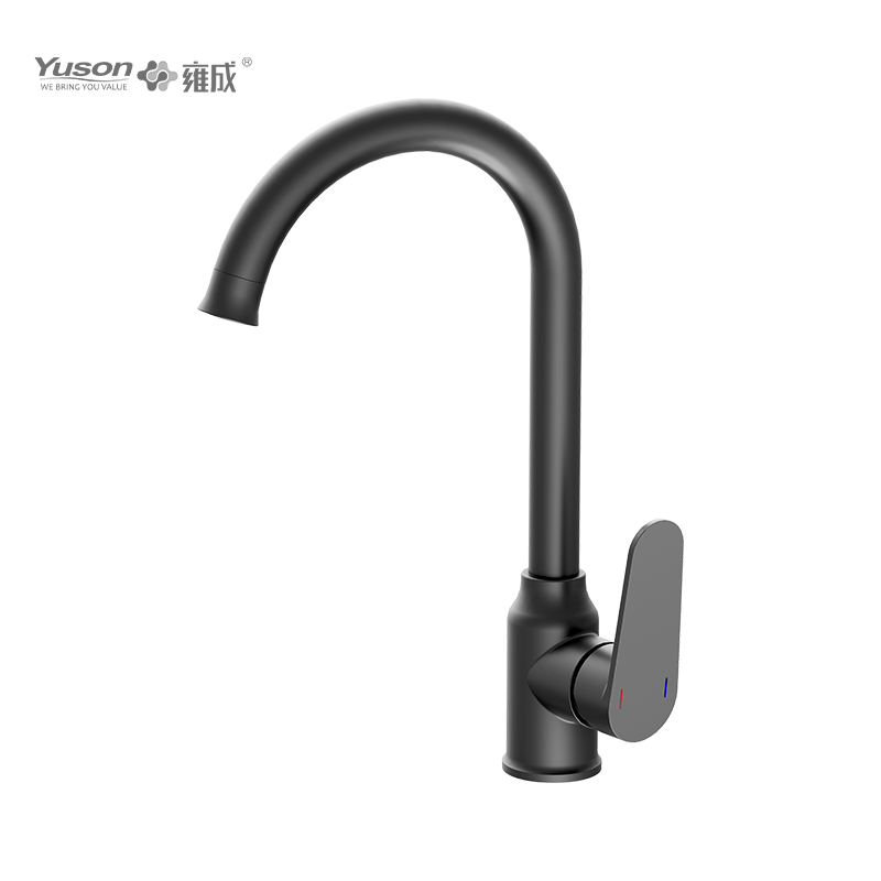2027-50 Vòi bằng đồng thau Máy trộn bồn rửa chén nước nóng và lạnh gắn trên boong