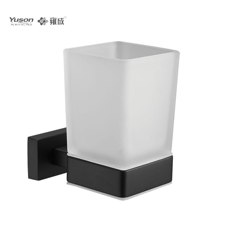 13484 Phụ kiện phòng tắm kiểu dáng đẹp, Giá đỡ cốc, có cốc thủy tinh mờ/cường lực, Giá đỡ cốc bằng kẽm/đồng thau/SUS, treo tường (Dòng 13400)