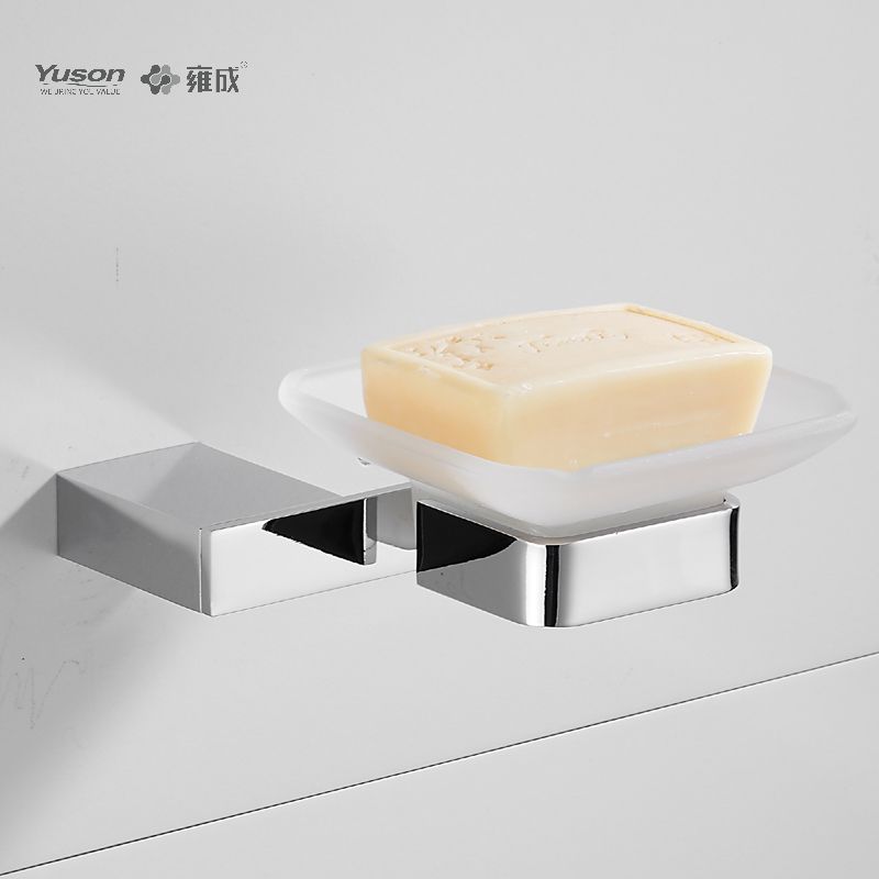 15085 Phụ kiện phòng tắm kiểu dáng đẹp, Đĩa đựng xà phòng, có Đĩa thủy tinh, Giá đựng xà phòng bằng kẽm/Đồng thau/SUS, treo tường (Dòng 15000)