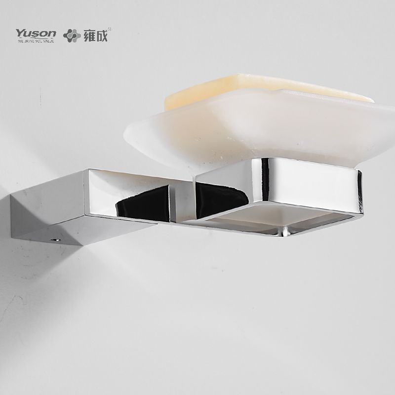 15085 Phụ kiện phòng tắm kiểu dáng đẹp, Đĩa đựng xà phòng, có Đĩa thủy tinh, Giá đựng xà phòng bằng kẽm/Đồng thau/SUS, treo tường (Dòng 15000)