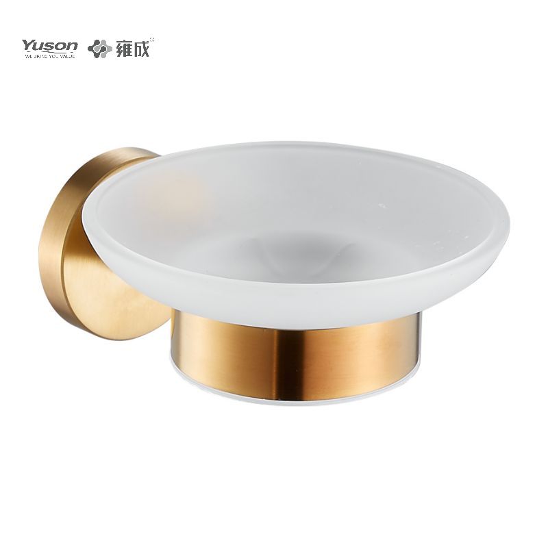15585 Phụ kiện phòng tắm kiểu dáng đẹp, Đĩa đựng xà phòng, có đĩa thủy tinh, Giá đựng xà phòng kẽm/đồng thau/SUS, treo tường (Dòng 15500)