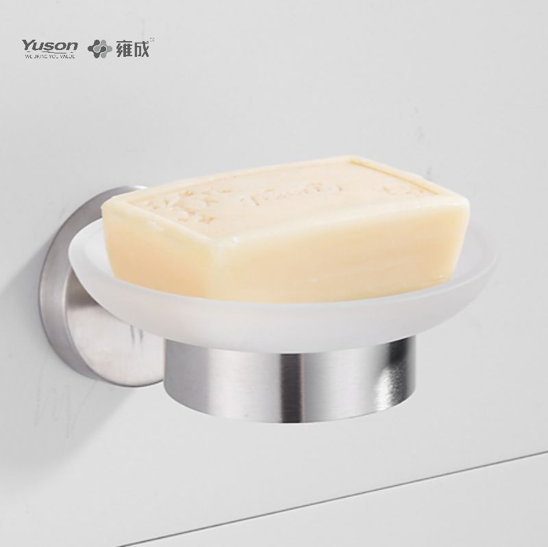 15585 Phụ kiện phòng tắm kiểu dáng đẹp, Đĩa đựng xà phòng, có đĩa thủy tinh, Giá đựng xà phòng kẽm/đồng thau/SUS, treo tường (Dòng 15500)