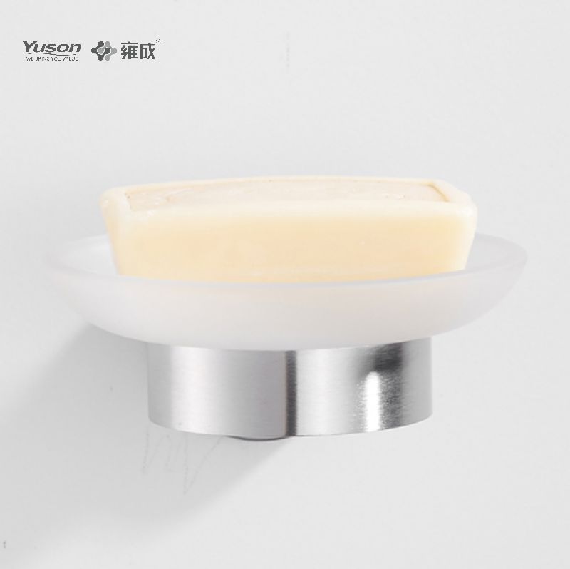 15585 Phụ kiện phòng tắm kiểu dáng đẹp, Đĩa đựng xà phòng, có đĩa thủy tinh, Giá đựng xà phòng kẽm/đồng thau/SUS, treo tường (Dòng 15500)
