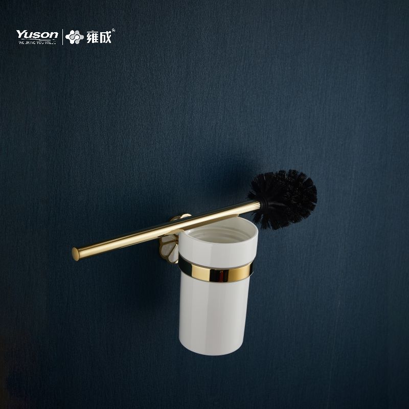 21090 Phụ kiện phòng tắm kiểu dáng đẹp, Bàn chải bồn cầu có cốc thủy tinh mờ/cường lực, Bàn chải bồn cầu kẽm/đồng thau/SUS, treo tường (Dòng 21000)