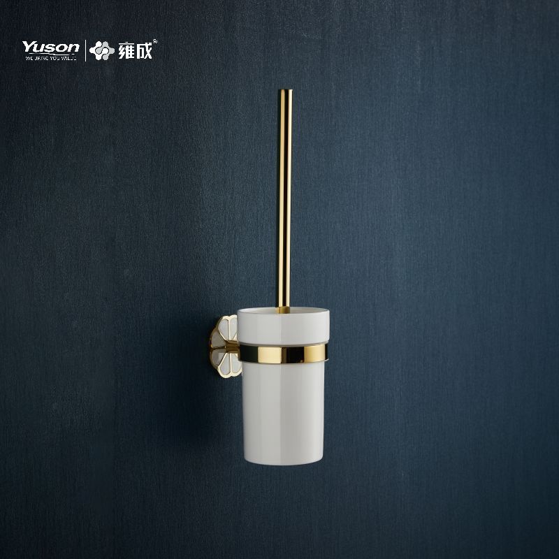 21090 Phụ kiện phòng tắm kiểu dáng đẹp, Bàn chải bồn cầu có cốc thủy tinh mờ/cường lực, Bàn chải bồn cầu kẽm/đồng thau/SUS, treo tường (Dòng 21000)