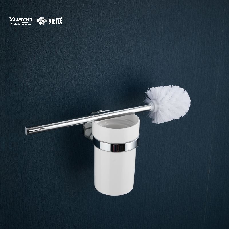 21090 Phụ kiện phòng tắm kiểu dáng đẹp, Bàn chải bồn cầu có cốc thủy tinh mờ/cường lực, Bàn chải bồn cầu kẽm/đồng thau/SUS, treo tường (Dòng 21000)