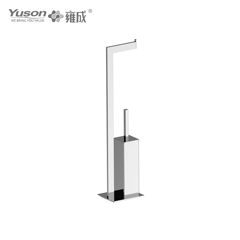27190A Phụ kiện phòng tắm kiểu dáng đẹp, Bàn chải bồn cầu có cốc thủy tinh mờ/cường lực, Bàn chải bồn cầu kẽm/đồng thau/SUS, treo tường (Dòng 27100)
