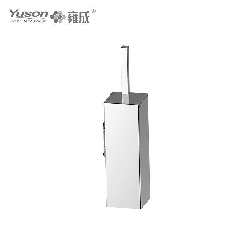 27190B Phụ kiện phòng tắm kiểu dáng đẹp, Bàn chải bồn cầu có cốc thủy tinh mờ/cường lực, Bàn chải bồn cầu kẽm/đồng thau/SUS, treo tường (Dòng 27100)