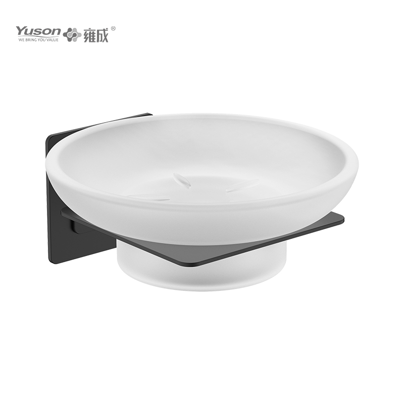 27985 Phụ kiện phòng tắm kiểu dáng đẹp, Đĩa đựng xà phòng, có đĩa thủy tinh, Giá đựng xà phòng bằng kẽm/đồng thau/SUS, treo tường (Dòng 27900)