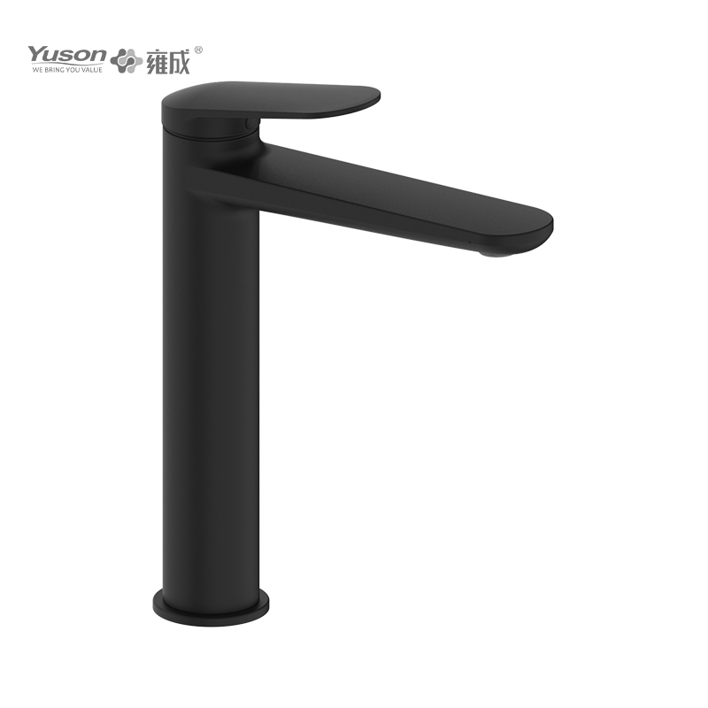 2069-31 Vòi đồng thau Máy trộn lưu vực nước nóng và lạnh cao gắn trên boong có đòn bẩy đơn